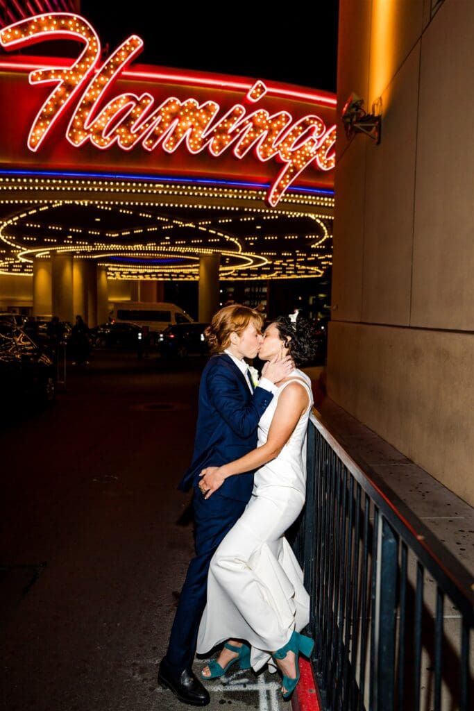 stunning portrait of the couple kissing during their bridal photos