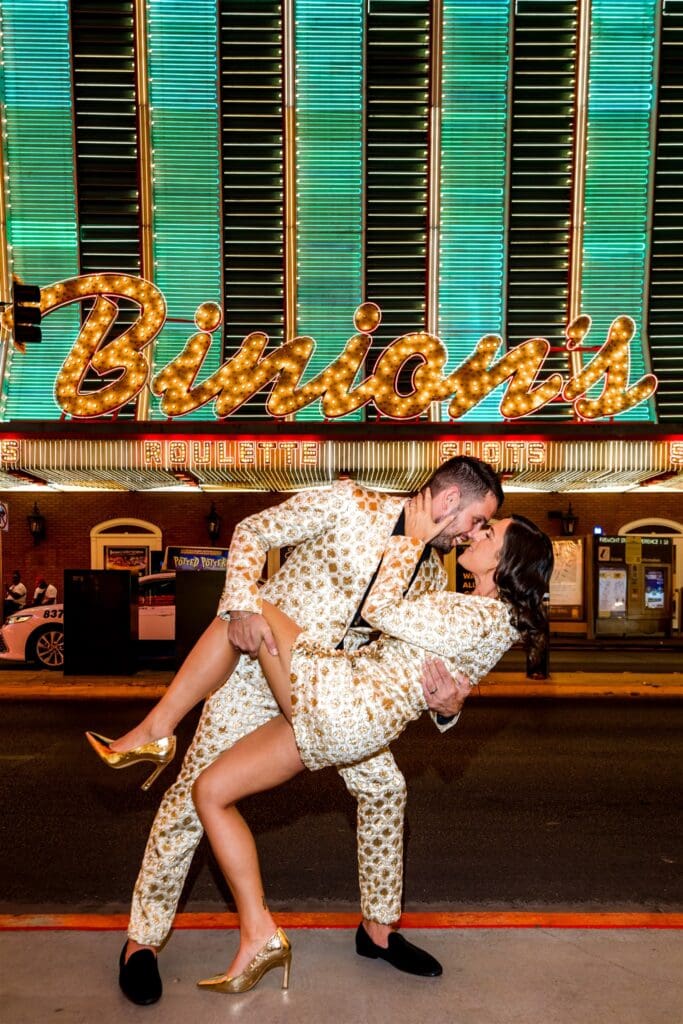 Designer-Energy Chaos: A Luxe Las Vegas Elopement with an Iconic Wardrobe Twist