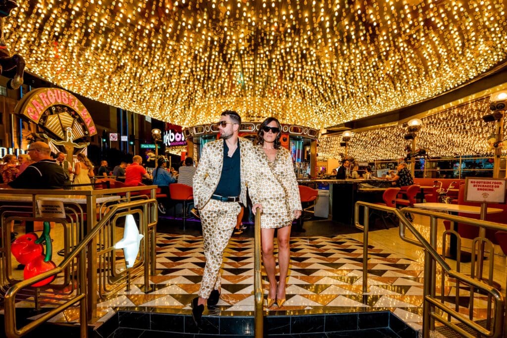 Designer-Energy Chaos: A Luxe Las Vegas Elopement with an Iconic Wardrobe Twist