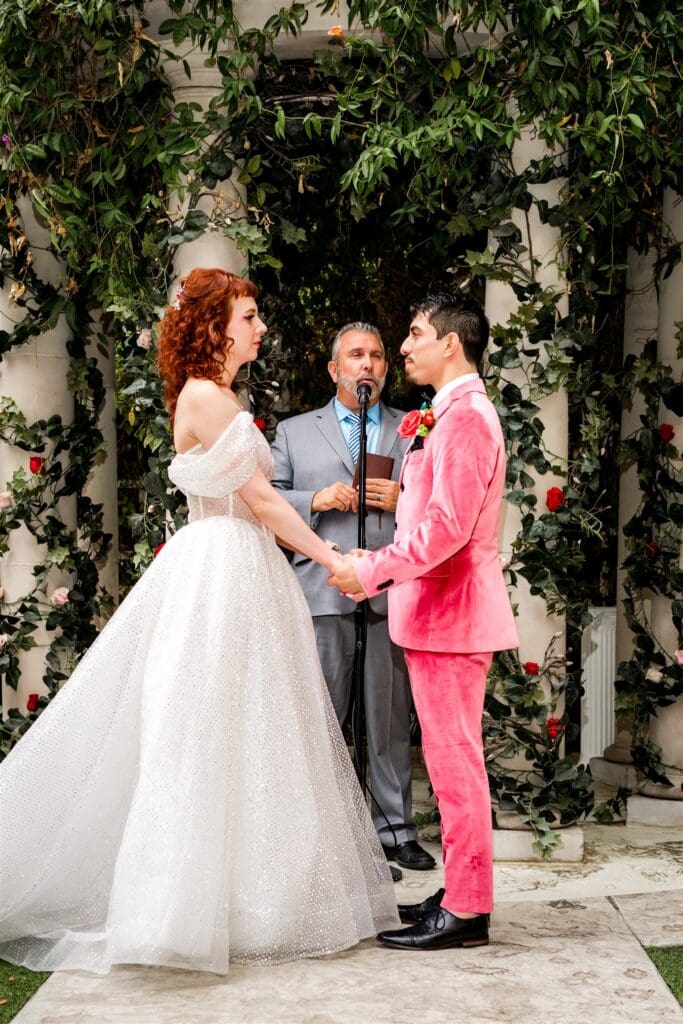 bride and groom at their dream wedding ceremony