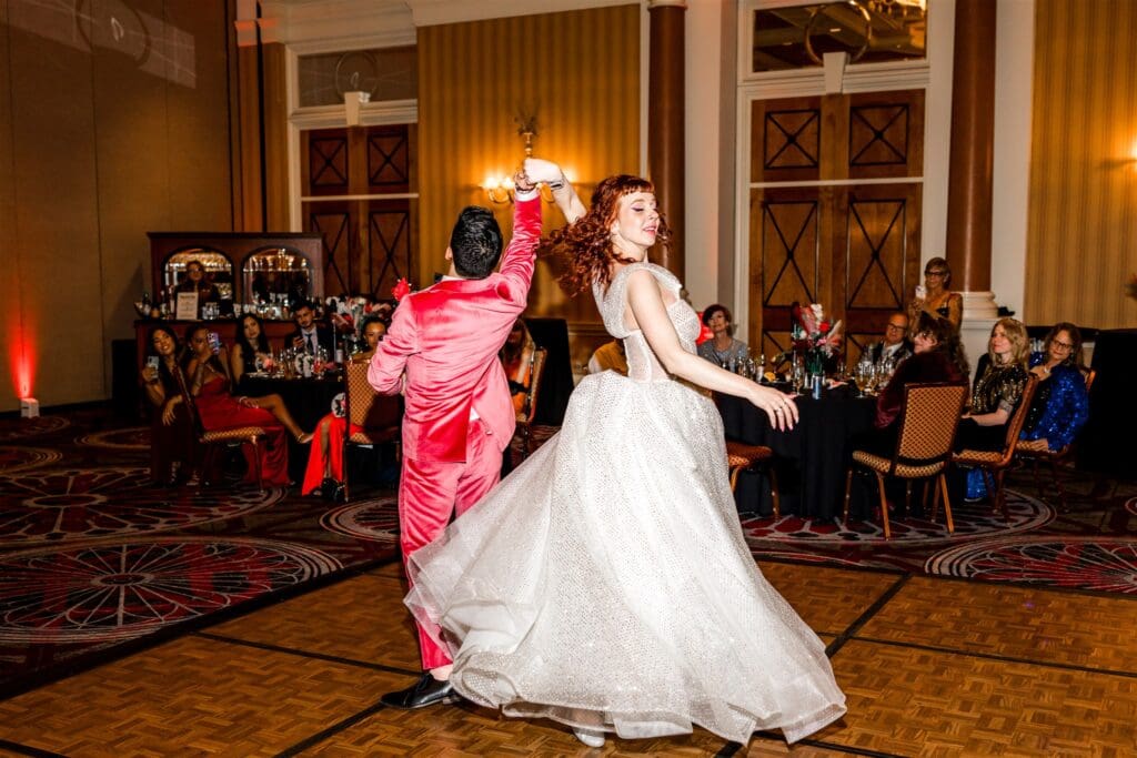 couple at their dream wedding reception