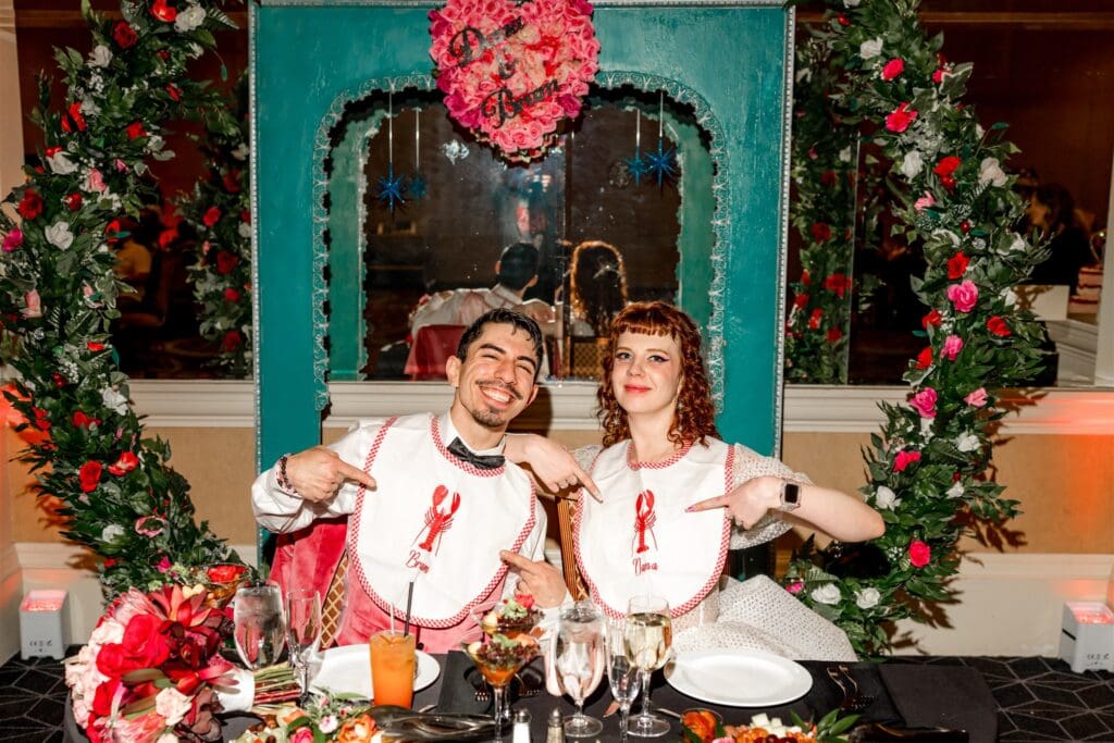 couple at their dream wedding reception