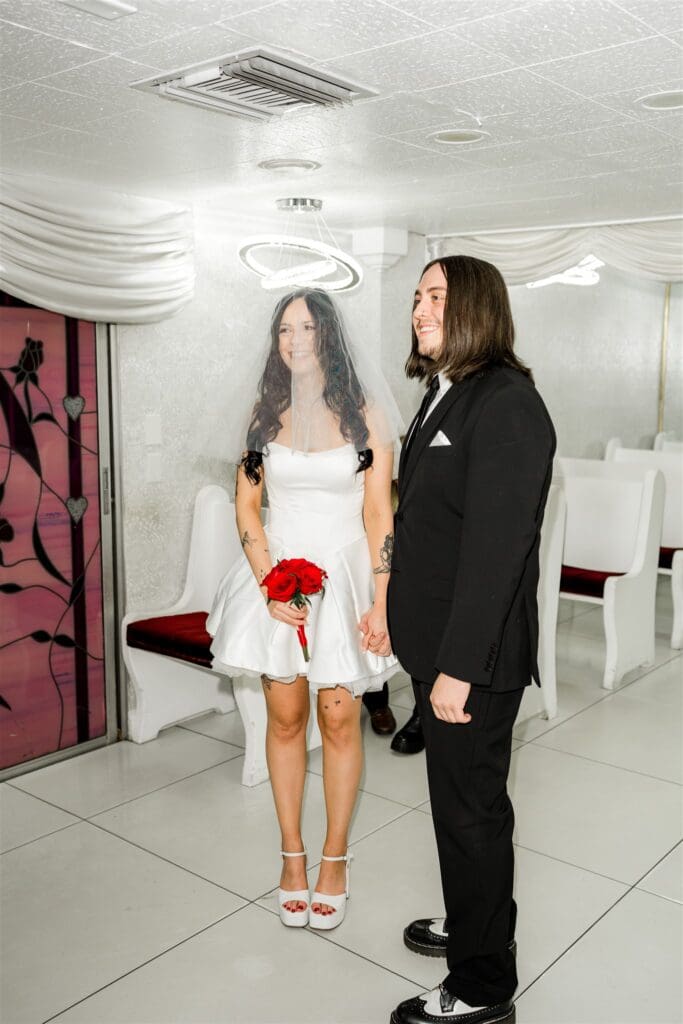 bride and groom at their dream elopement ceremony