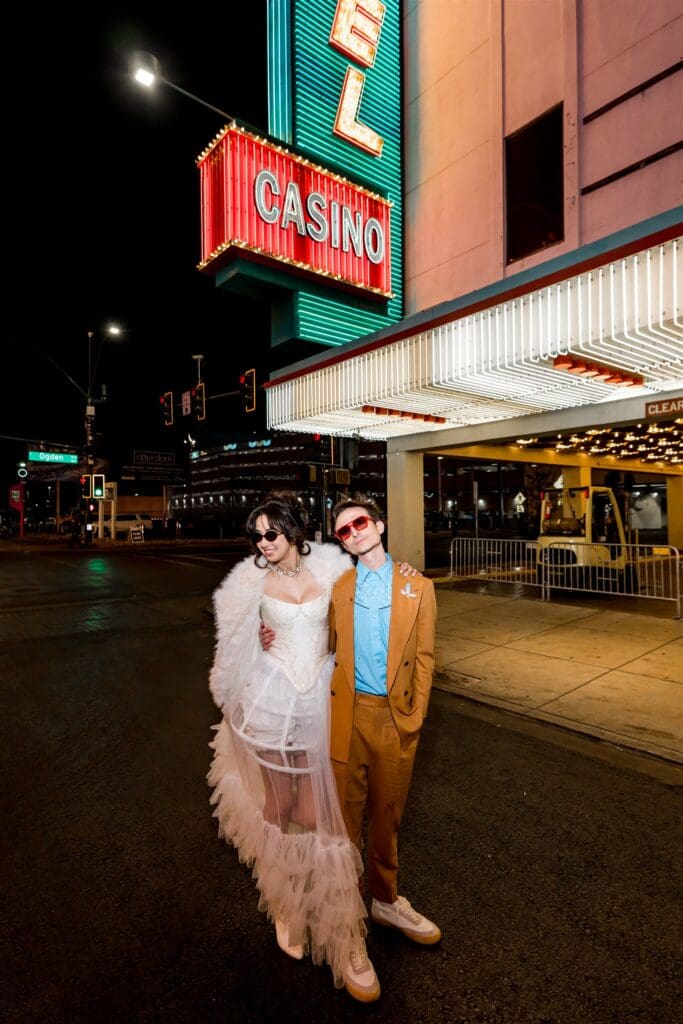 cute picture of the bride and groom at their dream bridal photos