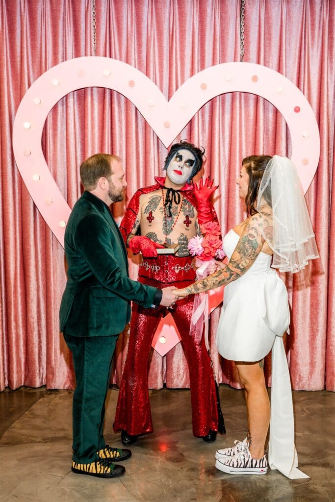 bride and groom emotional at their elopement ceremony