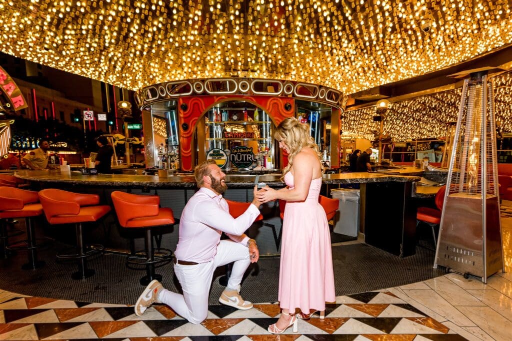 stunning proposal at carousel bar