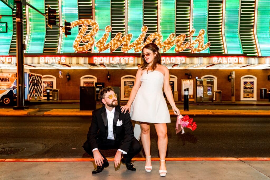 Neon Nights & Main Character Energy: A Bold Sure Thing Chapel Elopement in Las Vegas