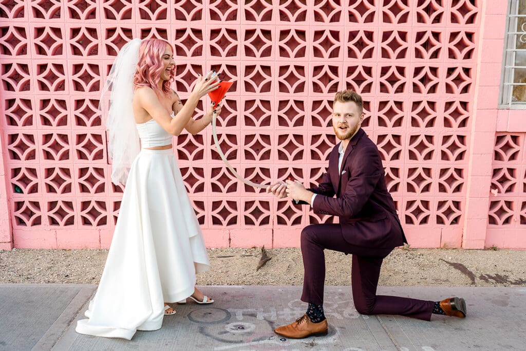 fun and playful bridal photos in DTLV