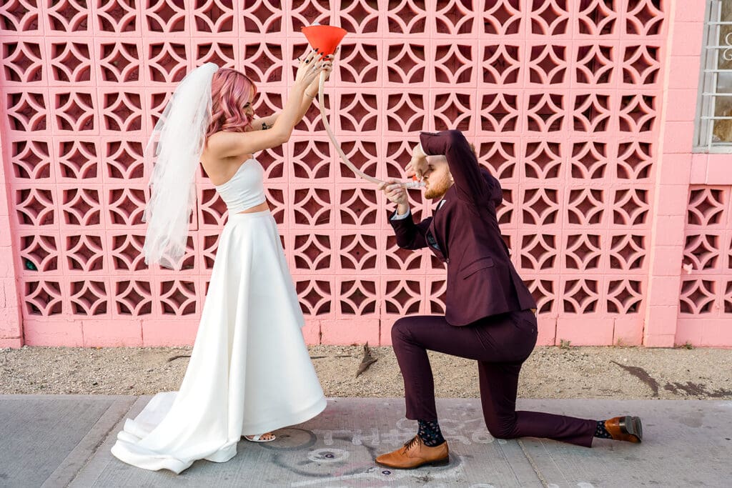 Beer Bongs, Tattoo Guns & Wedding Vows: A Fremont Street Las Vegas Elopement