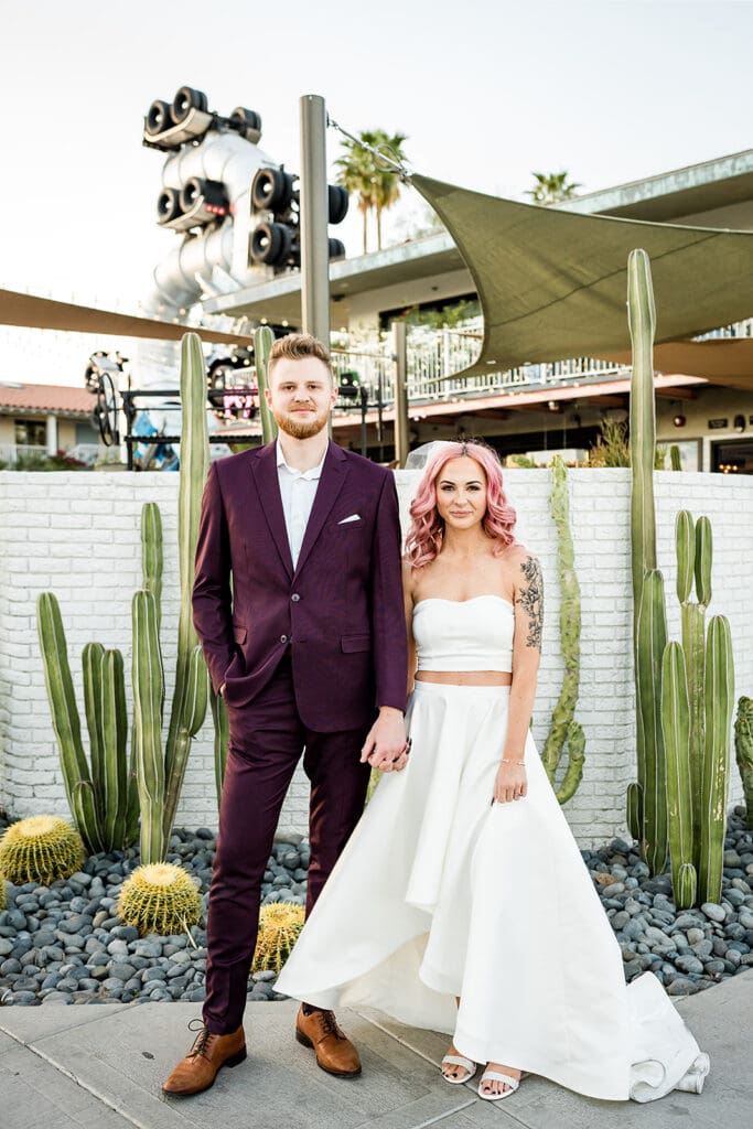 cute picture of the bride and groom at their dream elopement