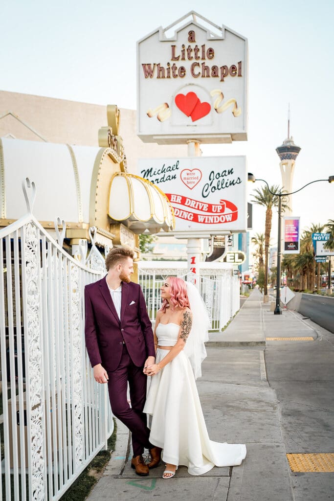 cute picture of the bride and groom at their dream photoshoot