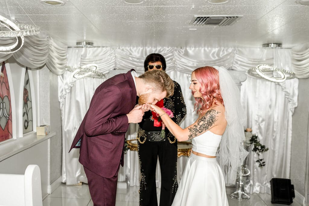 bride and groom at their dream elopement ceremony