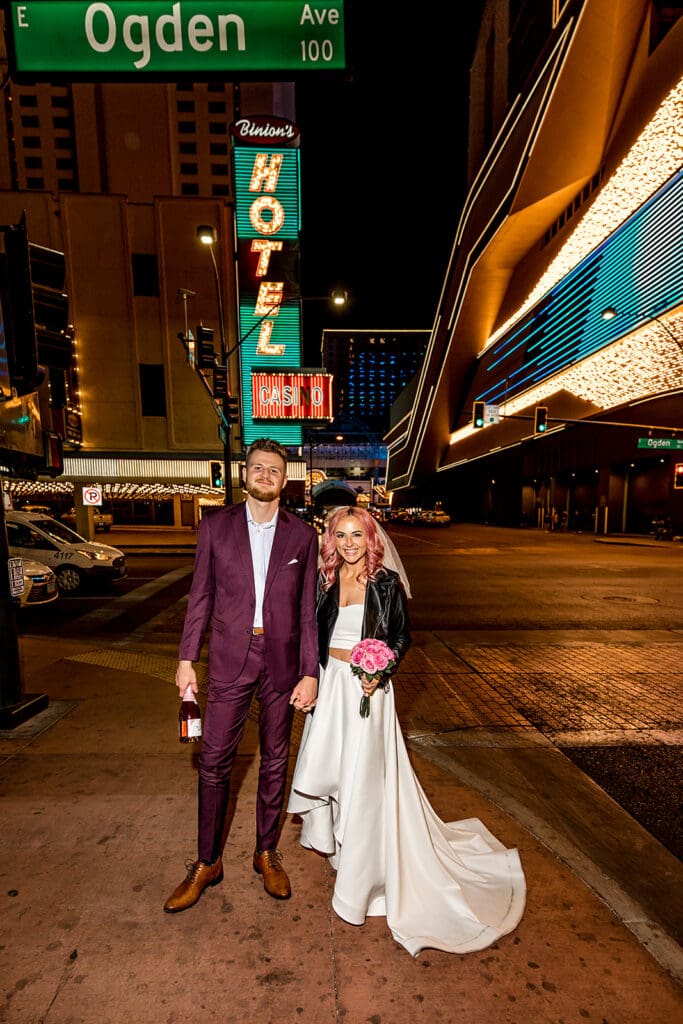 cute picture of the newlyweds at their dream photoshoot