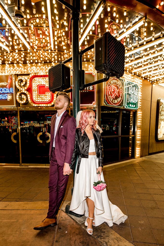 Beer Bongs, Tattoo Guns & Wedding Vows: A Fremont Street Las Vegas Elopement