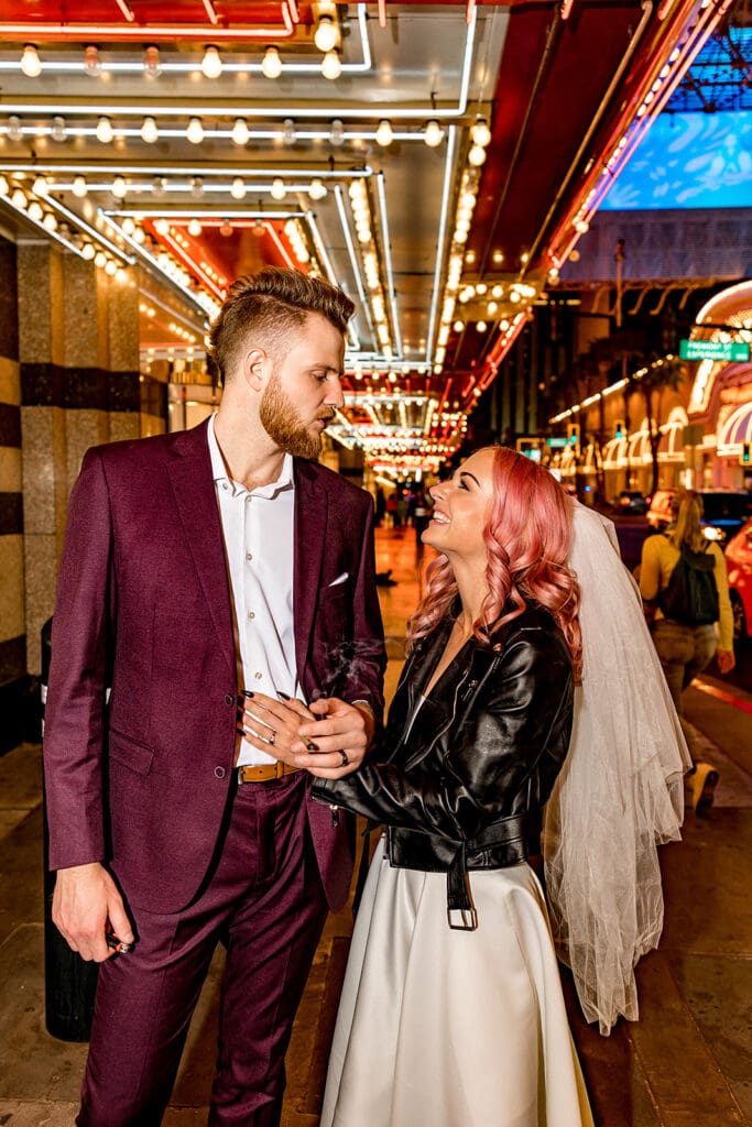 Beer Bongs, Tattoo Guns & Wedding Vows: A Fremont Street Las Vegas Elopement