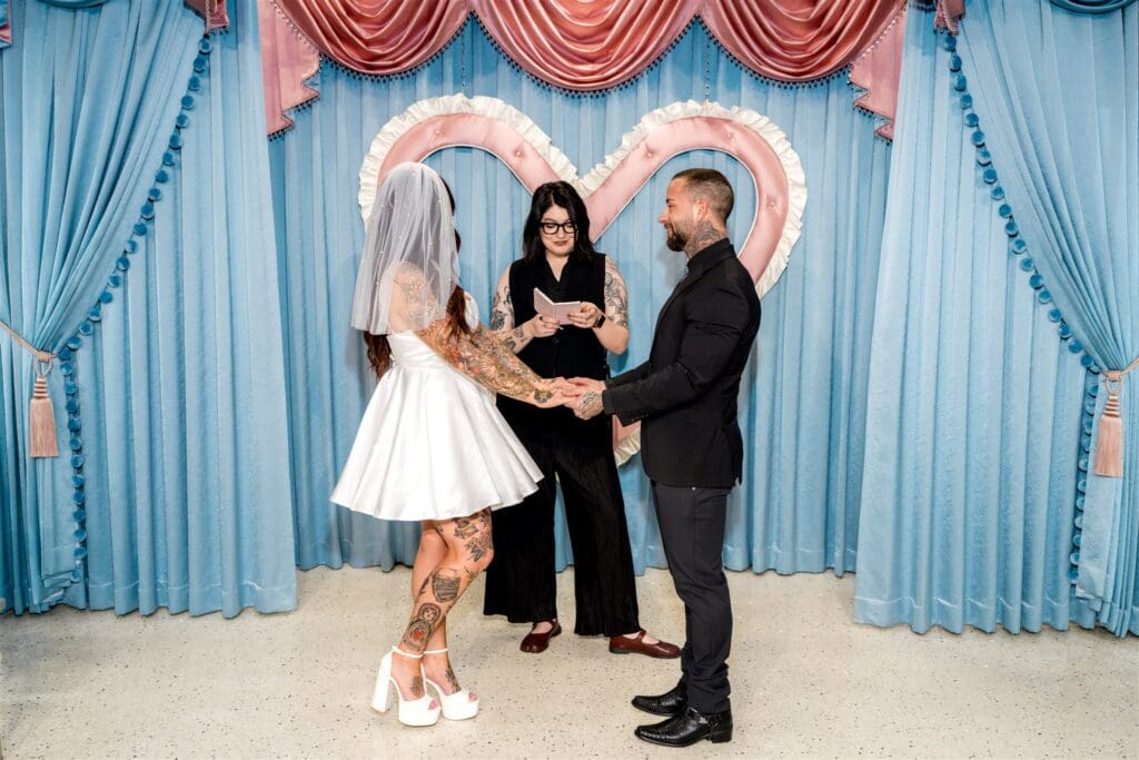 couple at their vow renewal ceremony