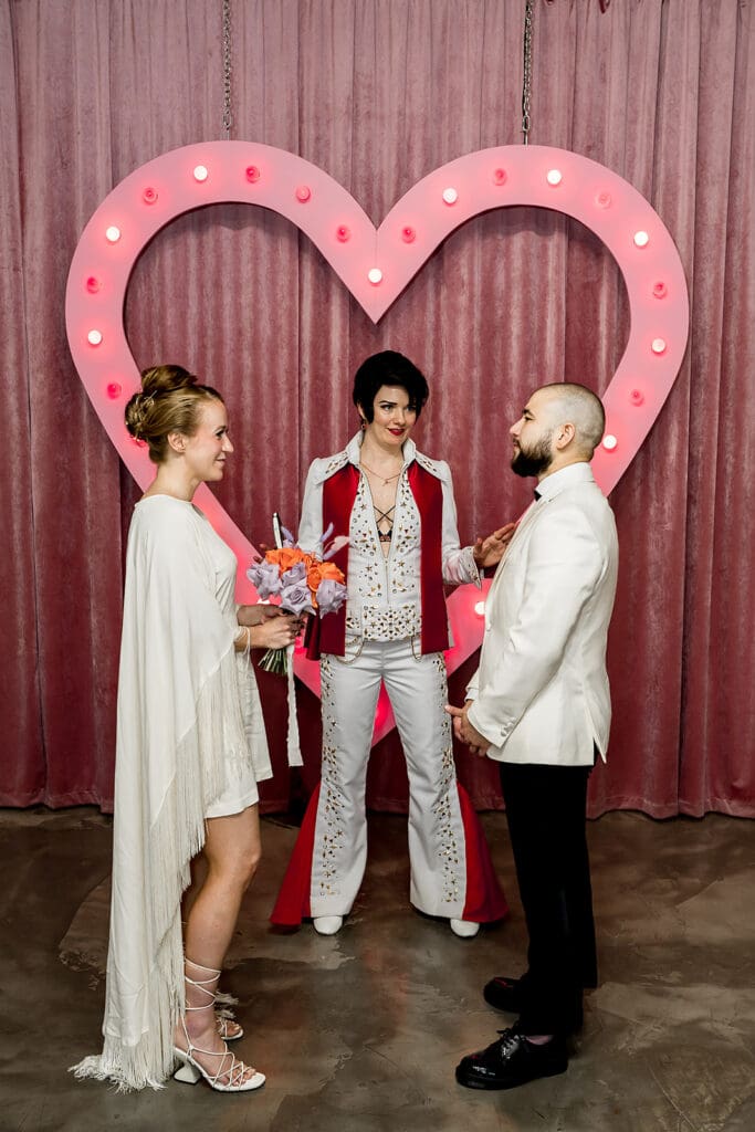 bride and groom at their intimate elopement ceremony