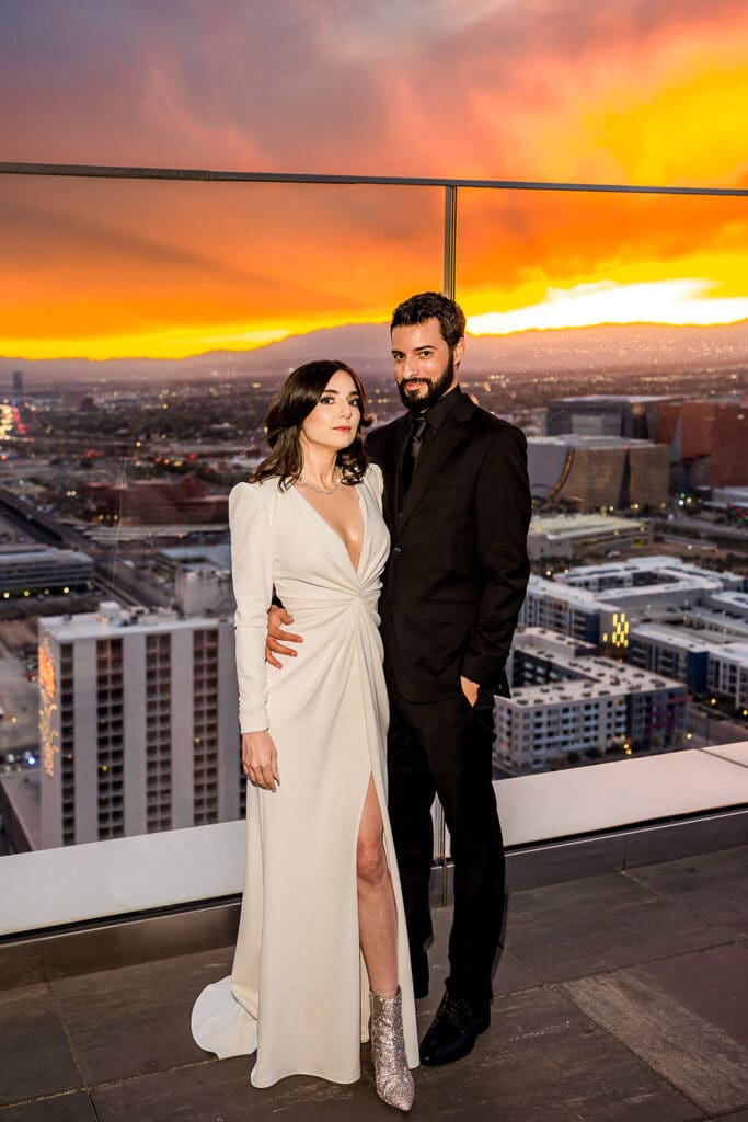 cute picture of the bride and groom before the ceremony