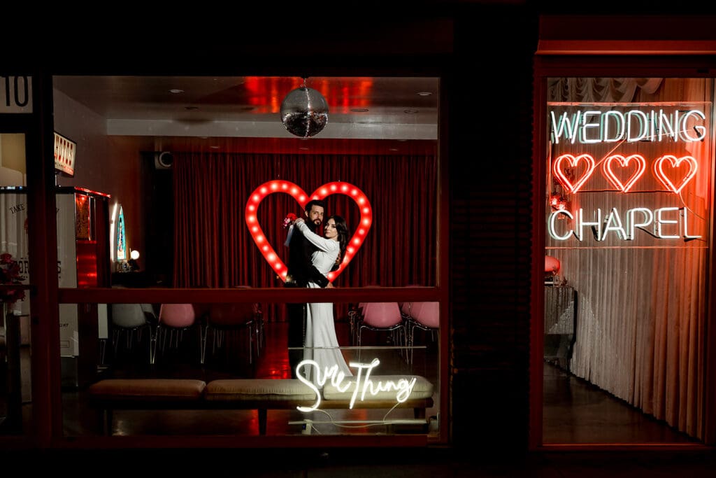 cute picture of the newlyweds kissing