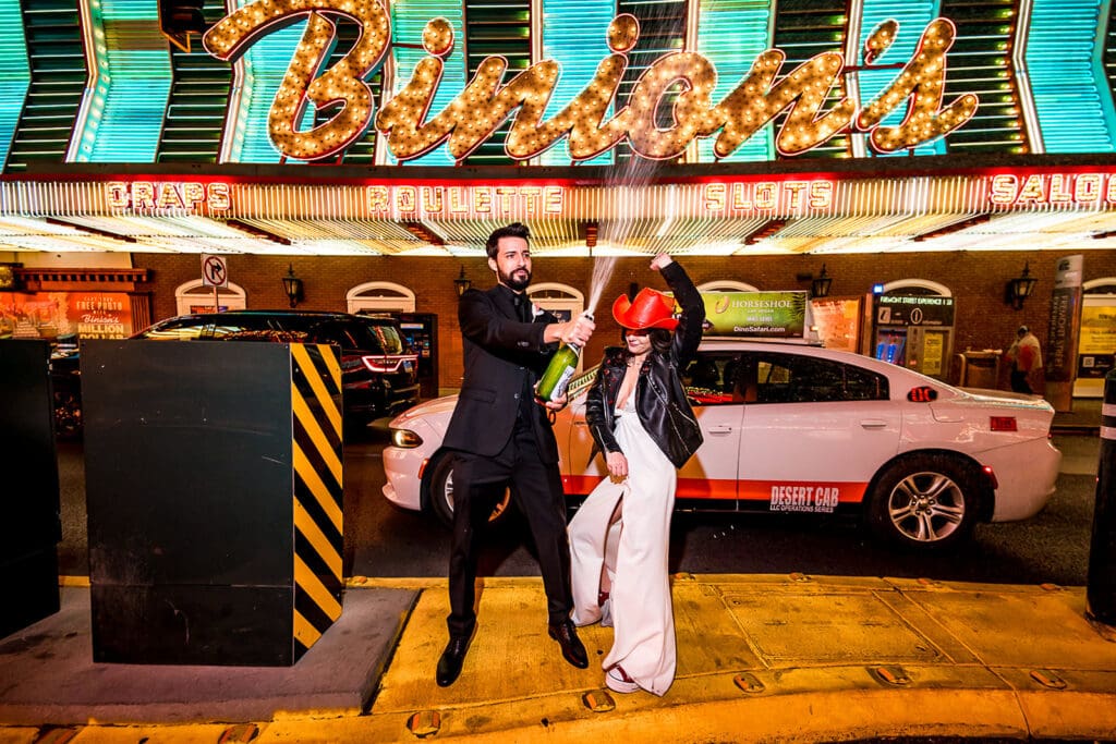 newlyweds at their dream las vegas elopement